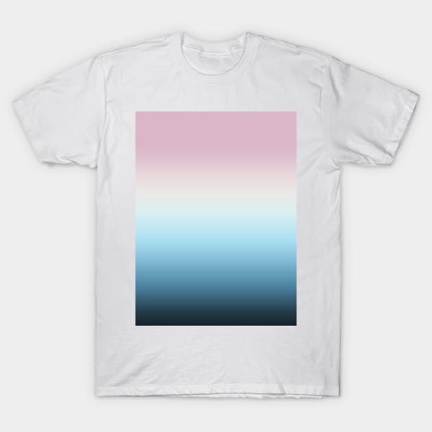 Pastel Ombre Feminine Pink, Cream and Blue Gradient T-Shirt by karenmcfarland13